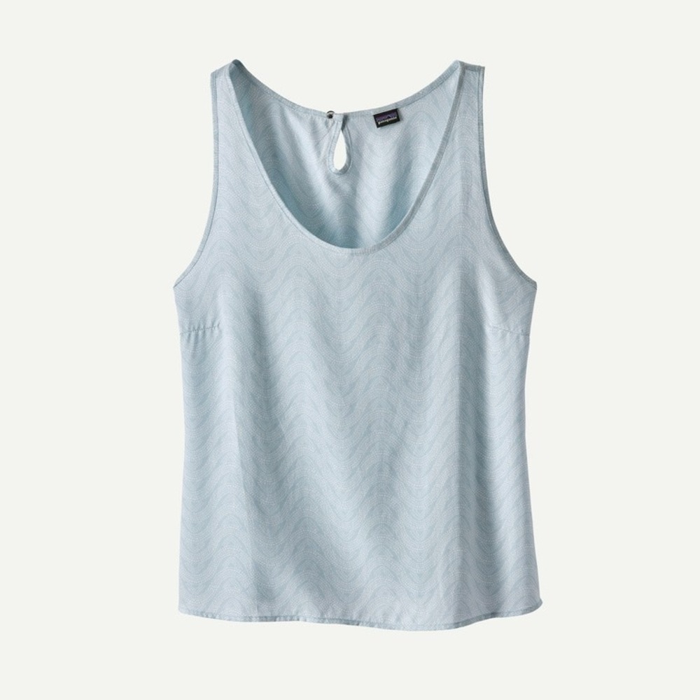 Patagonia June Lake Tank Top  Women's Med Blue Light Weight Outdoor EXC